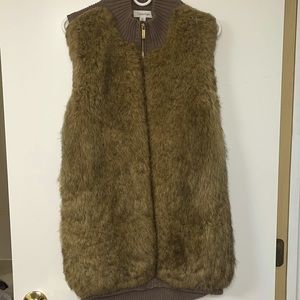 Calvin Klein faux fur vest